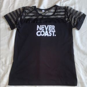 Cool black lace detail tee shirt